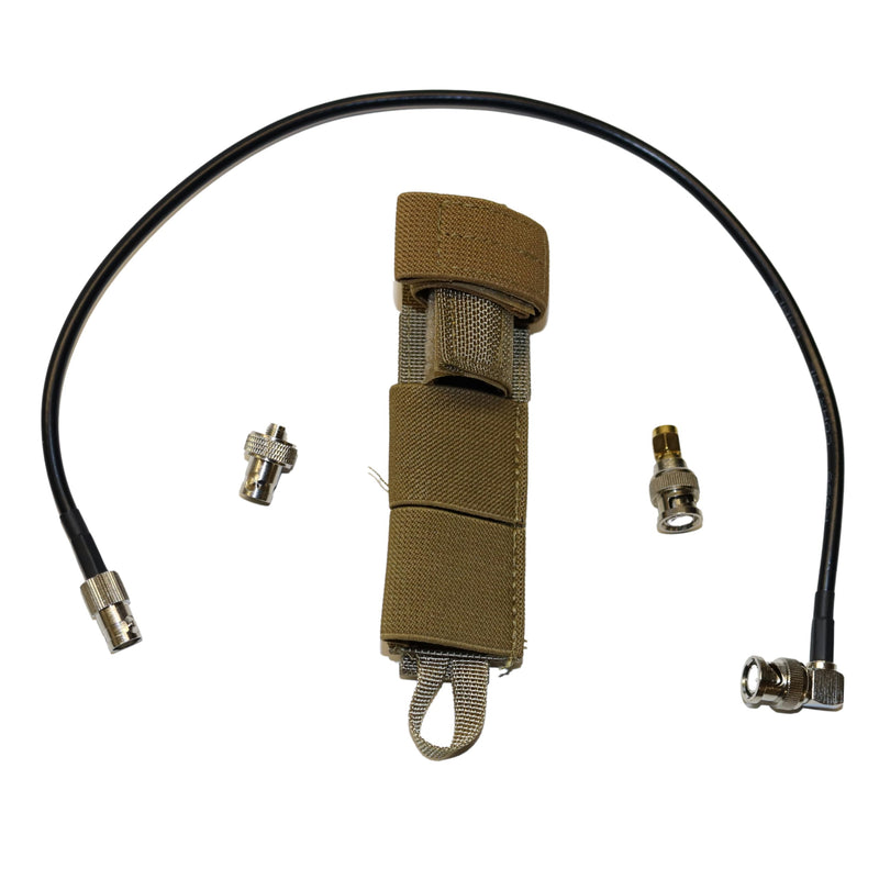 [Australia - AusPower] - Tactical Antenna Relocation Kit – Enhanced Signal & Mobility – Chest Rig & Backpack Compatible – Durable, Lightweight & Weather-Resistant – Ideal for Military, Outdoor Use (Brown, 19" Cable) Brown 19 Inches 