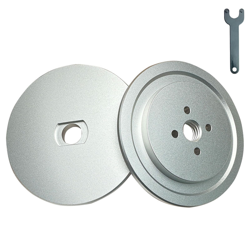 [Australia - AusPower] - Neeki Aluminum Insertable Self-Clamping Safety Flange for Airway Buffing & Polishing Wheels with 5/8" Arbor Hole, Fits Airway Buffs with 3" Center Plates ，No Need to Removing Center Plates 