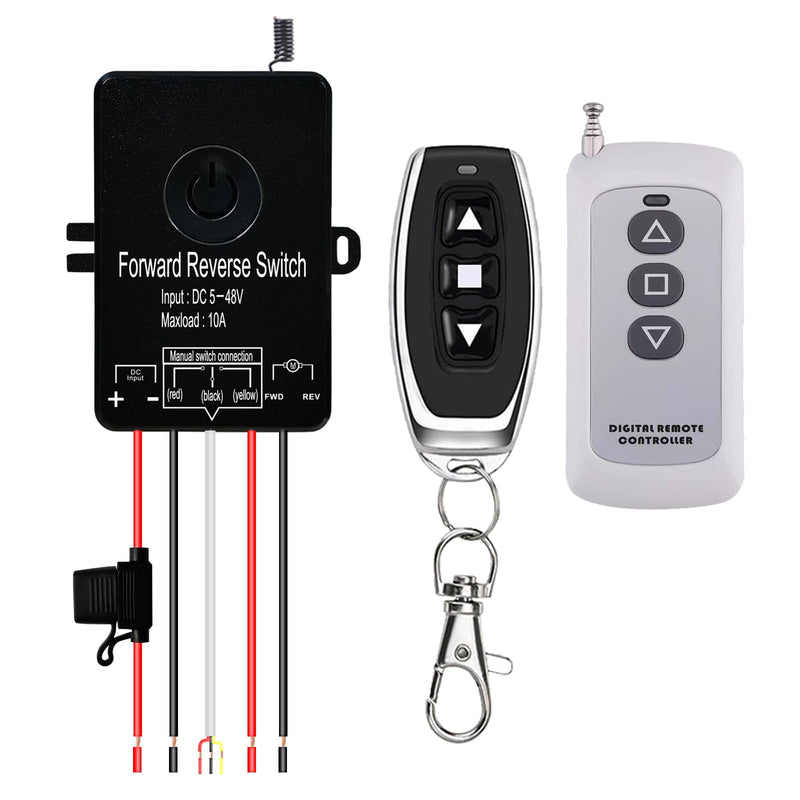 [Australia - AusPower] - Waterproof Forward Reverse Remote Control Switch up to 168 FT,DC 5V to 48V /10A,Linear Actuator Controller for All Linear Motion actuators, Compatible with Truck, ATV and SUV Winch Wireless System 