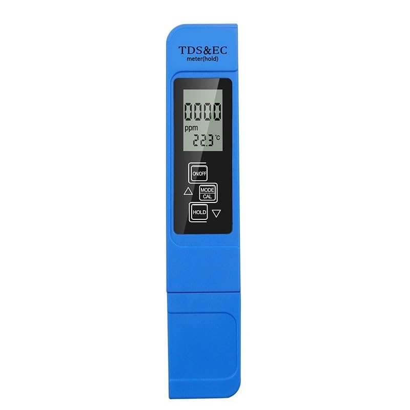 [Australia - AusPower] - 3 in 1 TDS Meter & EC Meter, Digital Water Tester, Easy to Use 0-9990 PPM Meter Kit, Compact for Drinking Water, Hydroponics, Plants, Aquarium, Pool. Not Include Battery CR2032,1Pcs 