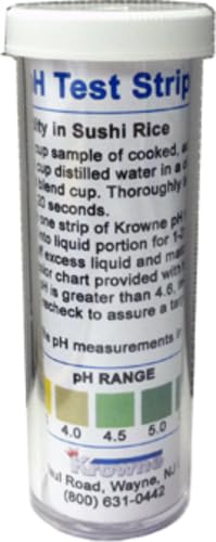 [Australia - AusPower] - FSE S25-126 pH Test Strips, Test Acidity (pH) Levels in Sushi Rice, Salsa & Salad Dressing, 50 Strips per Bottle, Color-Coded Chart, Test Range 3.0-6.0 pH Units, Loose Bottle 