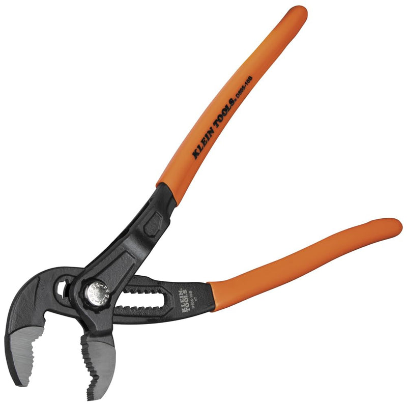 [Australia - AusPower] - Klein Tools D50510B Pump Pliers, Klaw Quick-Adjust, Curved Jaw, Hardened Teeth for Maximum Torque, 10-Inch 