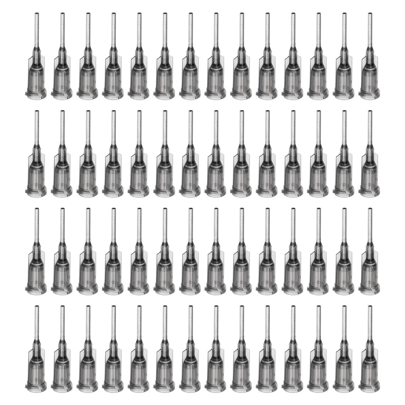 QUARKZMAN Blunt Tips Cannulas 16G 1/2 Inch Length Pack of 100 Grey | Industrial with Luer Lock screw interface connection, dosing cannula for liquid glue gun 16G 1/2" gray