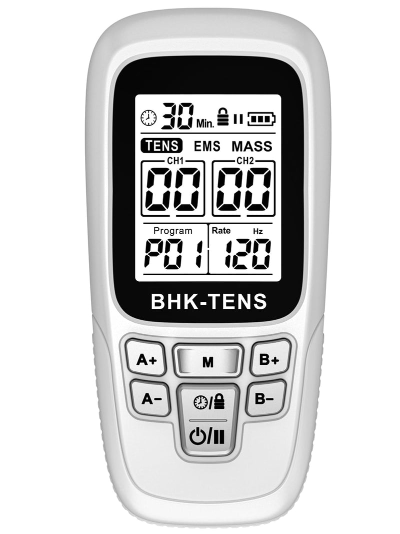 24 Modes TENS EMS Unit for Pain Relief, Muscle Stimulator Machine with 8 Reusable Electrode Pads - FDA Cleared 3-in-1 Device, 40 Intensity Levels, 90 Min Timer, Back/Neck/Knee Therapy, Pulse 2-150Hz 280 White