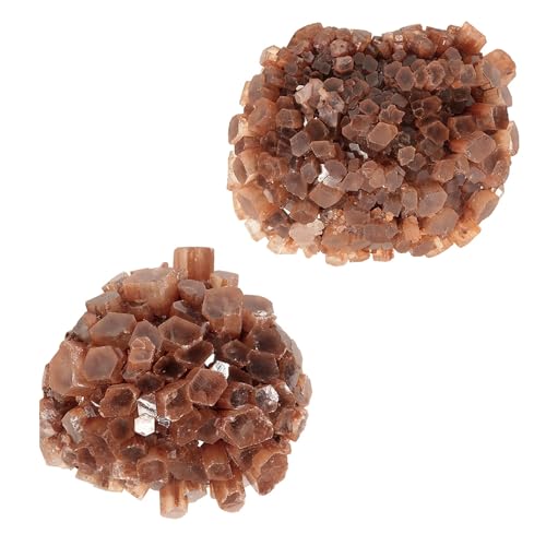 mookaitedecor 2 Pcs Natural Aragonite Crystal Cluster Mineral Specimen 61-135g