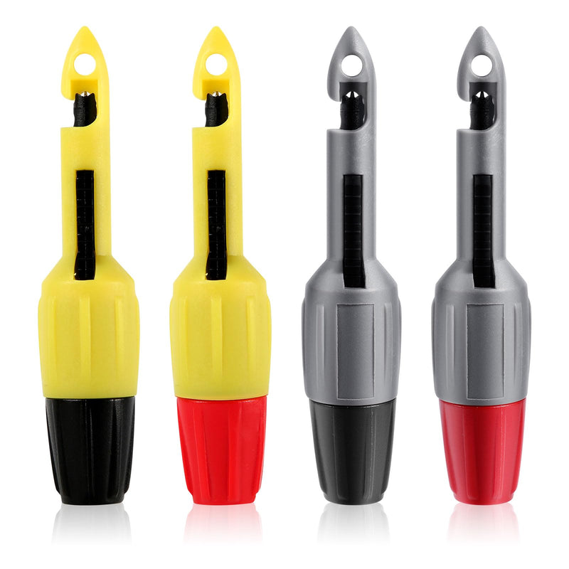 [Australia - AusPower] - 4pcs Wire Piercing Probe Kit, 0.08in and 0.16in Insulation Puncture Wire Probe Piercing Clip Test Tool for Multimeter Equipment Home Appliance Repair Electricity Meter Testing Accessories 