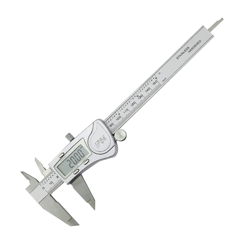 [Australia - AusPower] - NORTOOLS Digital Caliper Measuring Tool,150mm/ 6” Stainless Steel IP54 Waterproof Electronic Micrometer Caliper with Large LCD Display for Jewelers, Woodworkers 