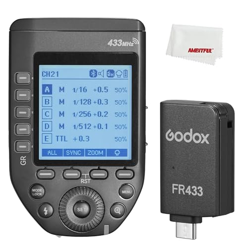 Godox FC433 N TTL Wireless Flash Trigger for Nikon, 433MHz, HSS 1/8000s, 100m Range, LCD, 32 Ch, 1-99 ID, Front/Rear Curtain Sync, TCM, Single-Contact Rapid-Fire, AA Batteries