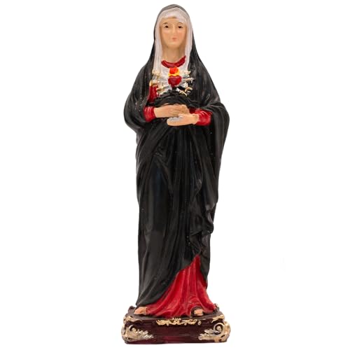 5" Resin Our Lady of the Seven Sorrows Statue | Estatua de resina de Los Siete Dolores de María | Small Catholic Home Decor | Great Religious Gift | Devotion to Mary
