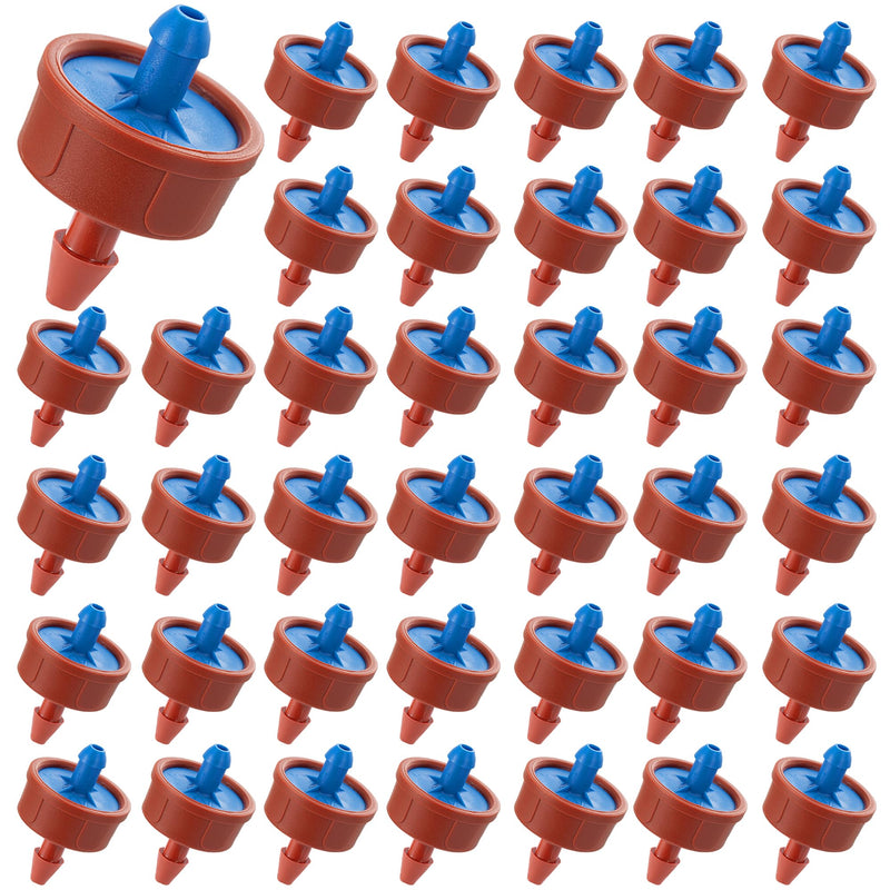 [Australia - AusPower] - 60Pcs 0.5 GPH Pressure Compensating Irrigation Spot Drippers,Constant Flow Barb Outlet Watering Dripper Emitters Heads Parts for 1/4 Inch Watering Tubing Line for Garden Pots Plant Irrigation Systems 0.5 (1/ 2) GPH 