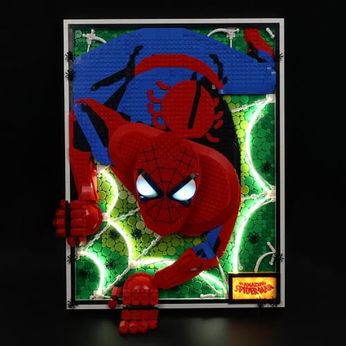 Kyglaring LED Light Compatible with Lego Art The Amazing Spider-Man Poster 31209 Building Blocks, LED Lighting Accessories for the Lego 3D Wall Picture Set Model Set 31209 (Not Included Model)