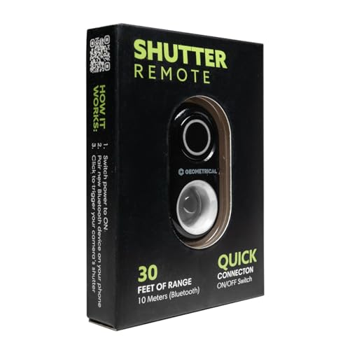 Bluetooth Shutter Remote by Geometrical Pocket Tripod Eclipse White