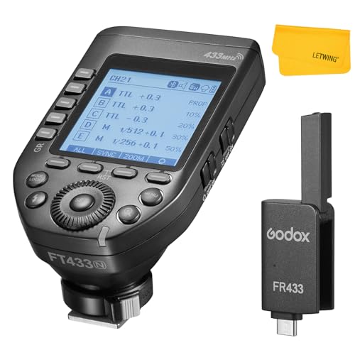 GODOX FT433 N TTL Wireless Flash Trigger for Nikon, 433MHz Transmitter FT433 Flash Trigger for Nikon