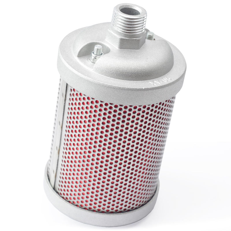 [Australia - AusPower] - M05 Air Compressor Muffler 1/2 inch NPT Male Single Chamber 145 PSI Compatible with Compressed Equipment and Systems and Dryer Replacing Parts 