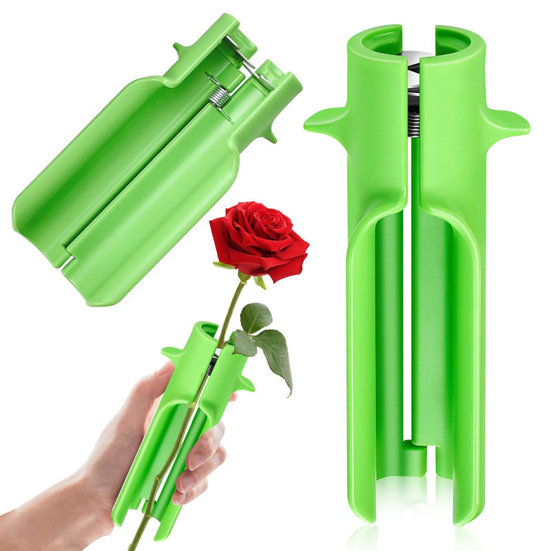 [Australia - AusPower] - Rose Thorn Stripper Tool Thorn Remover Leaf Stripper Tool Flower Cleaner Cutter Flower Shop Gardening Floral Arrangements Clean Stem Green New Upgrades Efficient for Home Professional Florist 
