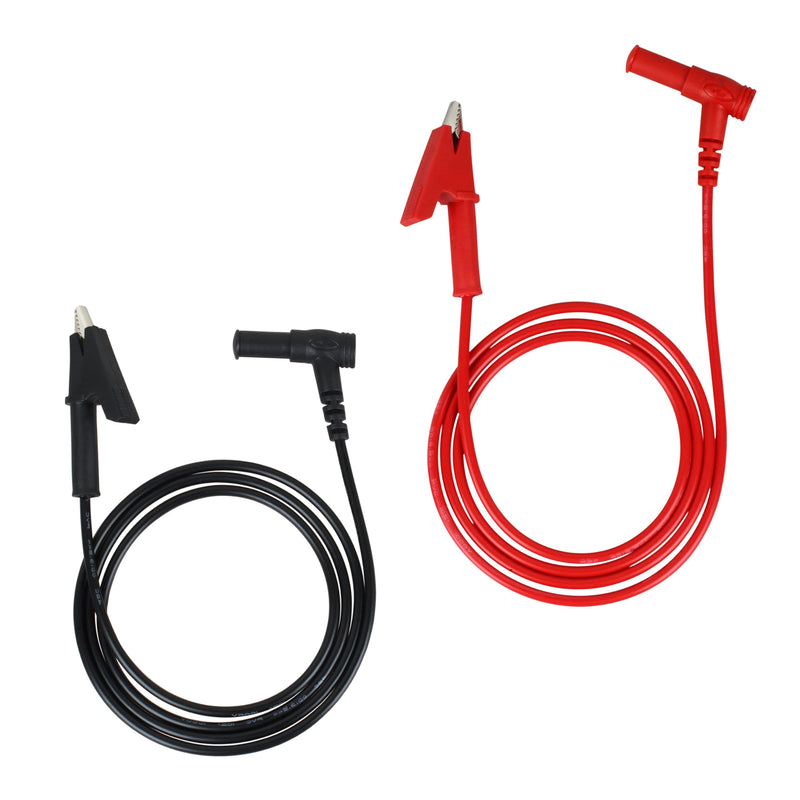 [Australia - AusPower] - 2-Piece Crocodile Clip Multimeter Test Cable Banana Plug Crocodile Clip Probe Lead 1 m/3.3 Feet High Durable Measuring Cable 