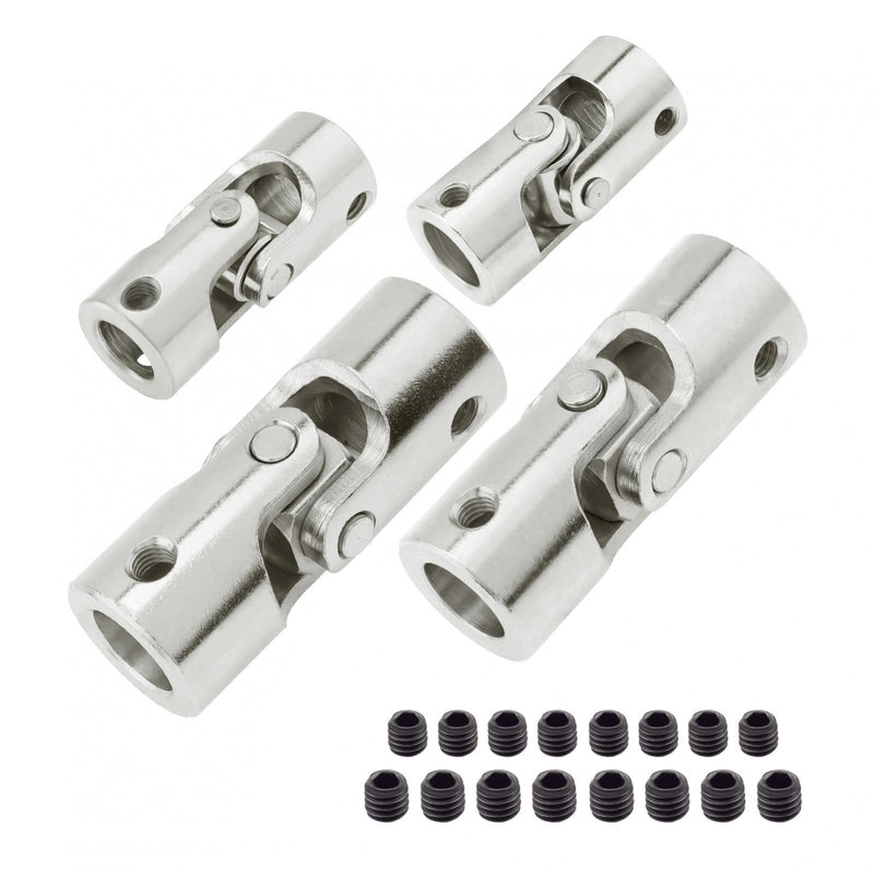 [Australia - AusPower] - 2 Pcs 12mm to 12mm Universal Joint Shaft Coupler 45# Steel 360 Degree Rotatable Coupling Steering Connector for RC Model Motor/RC Car/Crawler/Boat with Screws (2, 12mm to 12mm) 2 