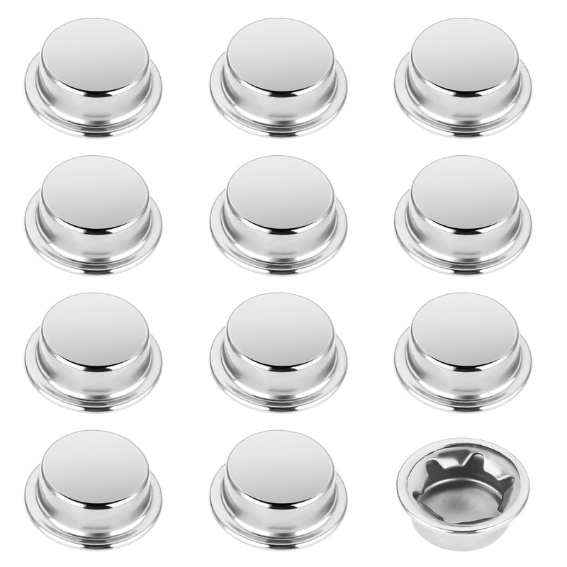 [Australia - AusPower] - 12pcs 5/8 Inch Dolly Wheel Lock Washer,Push Nuts,Stainless Steel Axle Cap for Rolling Bins, Lawn Wagons and Hand Trucks,Reliable Alternative to Cotter Pins 