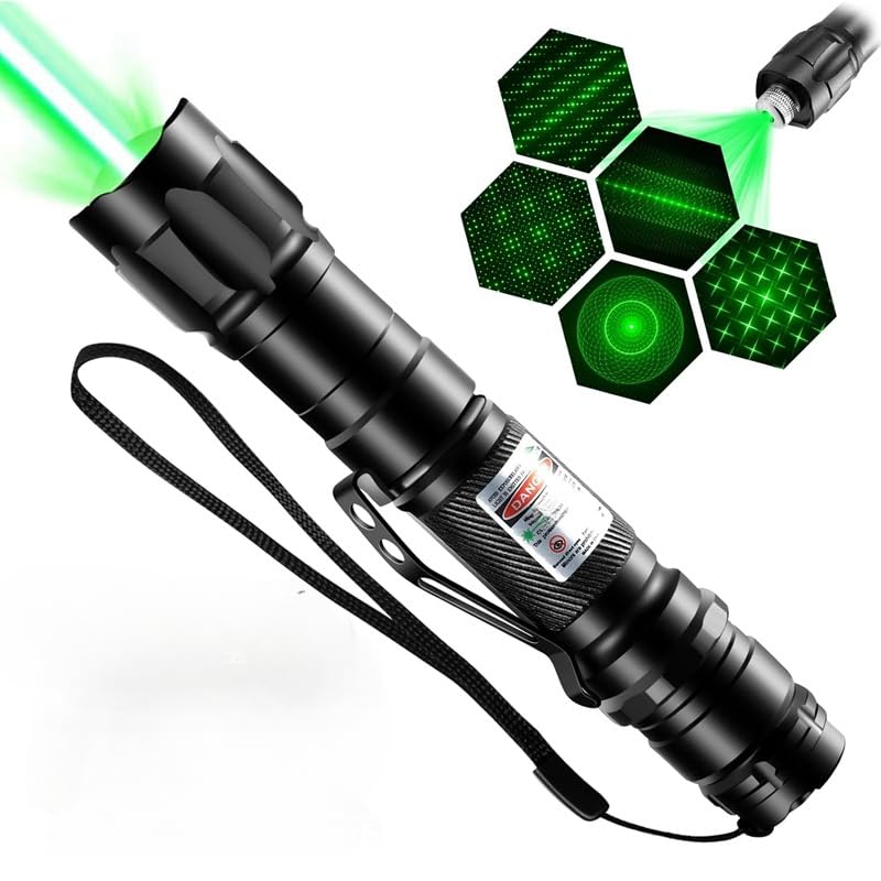 Green Laser Pointer High Power, Green Laser Pointer Indicator Light, Long Range Pointer for Hiking, USB Charge