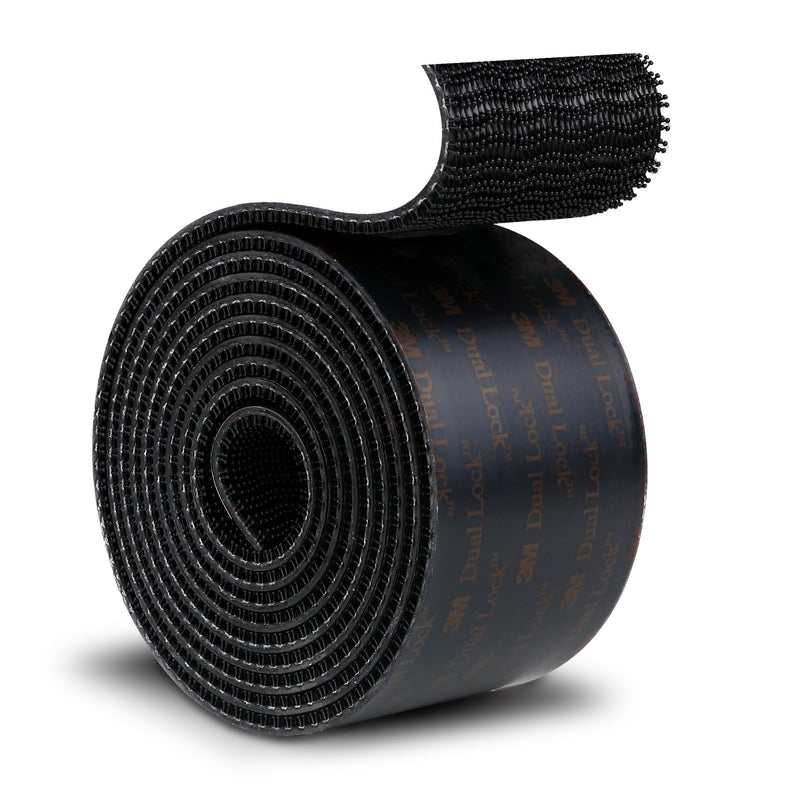 3M Dual Lock SJ3550 Reclosable Fastener 2''×6Ft, Black Heavy Duty Mounting Tape Strong Adhesive with Interlocking Mushroom-Shaped Heads for Indoor and Outdoor Use 1 Pack
