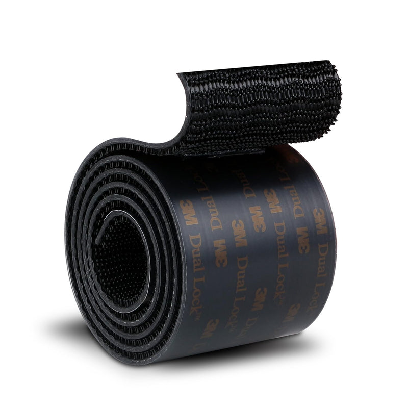 [Australia - AusPower] - Dual Lock SJ3550 Reclosable Fastener 2''×3Ft Black Heavy Duty Mounting Tape Strong Adhesive with Interlocking Mushroom-Shaped Heads for Indoor and Outdoor Use 1 Pack 