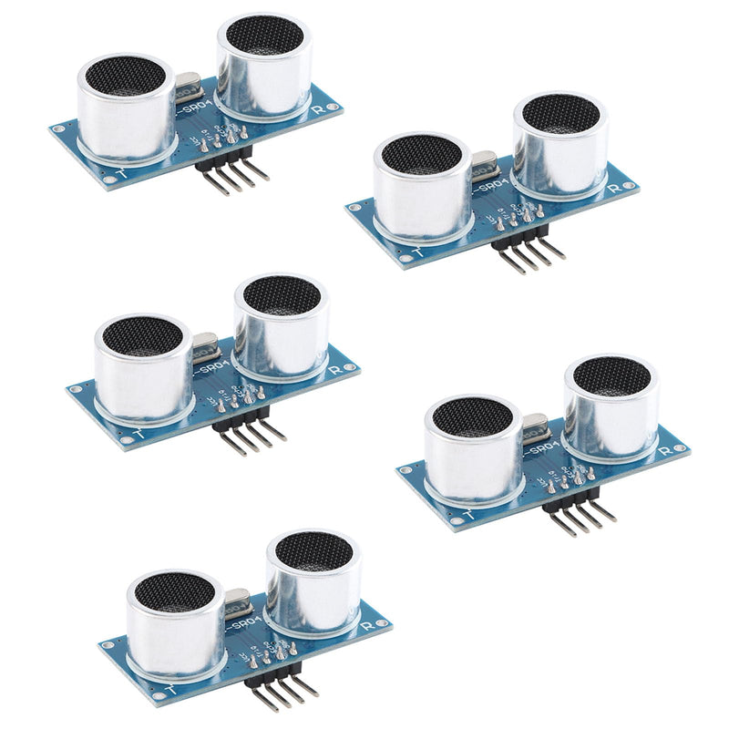 [Australia - AusPower] - 5Pcs HC-SR04 Ultrasonic Ranging Module HC-SR04+ Ultrasonic Distance Measurement Module Board 2.8-5.5V 4M UART IIC 1-Wire Measurement Sensor Probe Module 