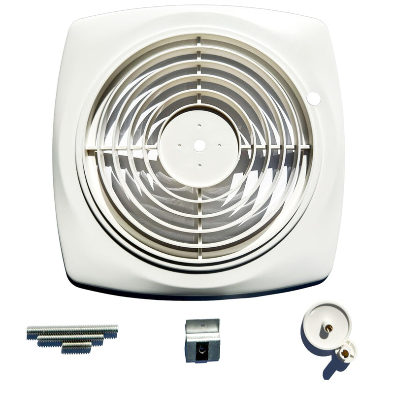 UPGRADED 97011790 Grille Compatible with Nutone Broan Wall Fans 509s，509S-A, B Wall Fans Kits，OEM SIZE and Color，Knob Threads and Screws Have Been Strengthened，Lifespan is at least twice that of OEMs 97011790(Perforated version)