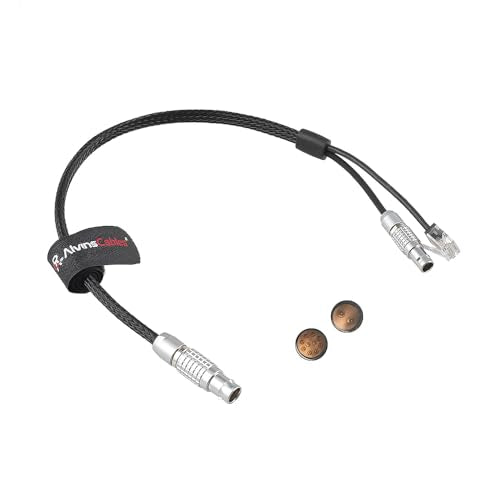 Alvin's Cables Control Cable for ARRI ETH 10 Pin to RJ45 and 2 Pin Male 24V Power Cable for ARRI Alexa Mini LF| LF| Mini| SXT Camera, Teradek COLR Straight 10 pin