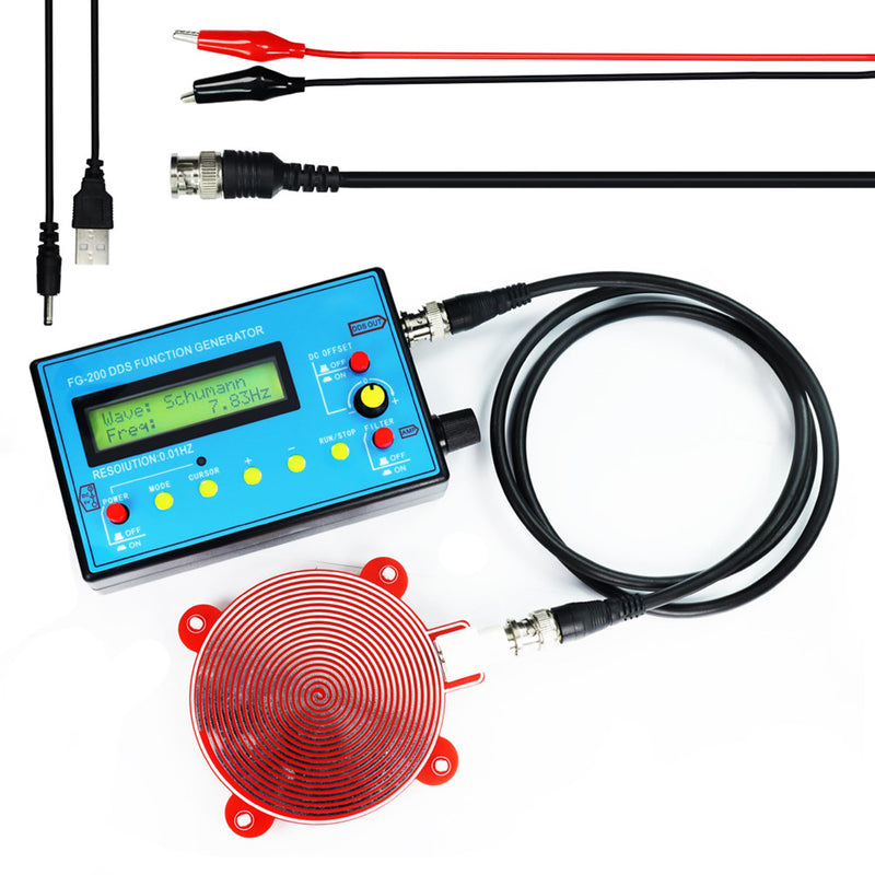 [Australia - AusPower] - 0.01Hz-500kHz DDS Signal Generator, Schumann Resonance Generator, Portable Frequency Generator with 15 Waveforms for Oscilloscope Calibration Electronic Testing Audio Stress Test, AC/DC Power 