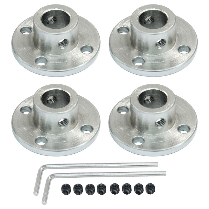 [Australia - AusPower] - Hordion 10mm Flange Shaft Coupling Connector, Rigid Flange Coupling Model Coupler Shaft Axis Fittings for DIY RC Model Motors, 4 Pack 