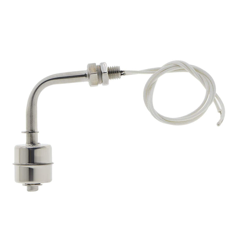 [Australia - AusPower] - AnRui Stainless Steel Angle Float Switch, L-Shaped Side Mount, M10x1.5mm, NO/NC Adjustable Water Level Sensor, DC 100V 