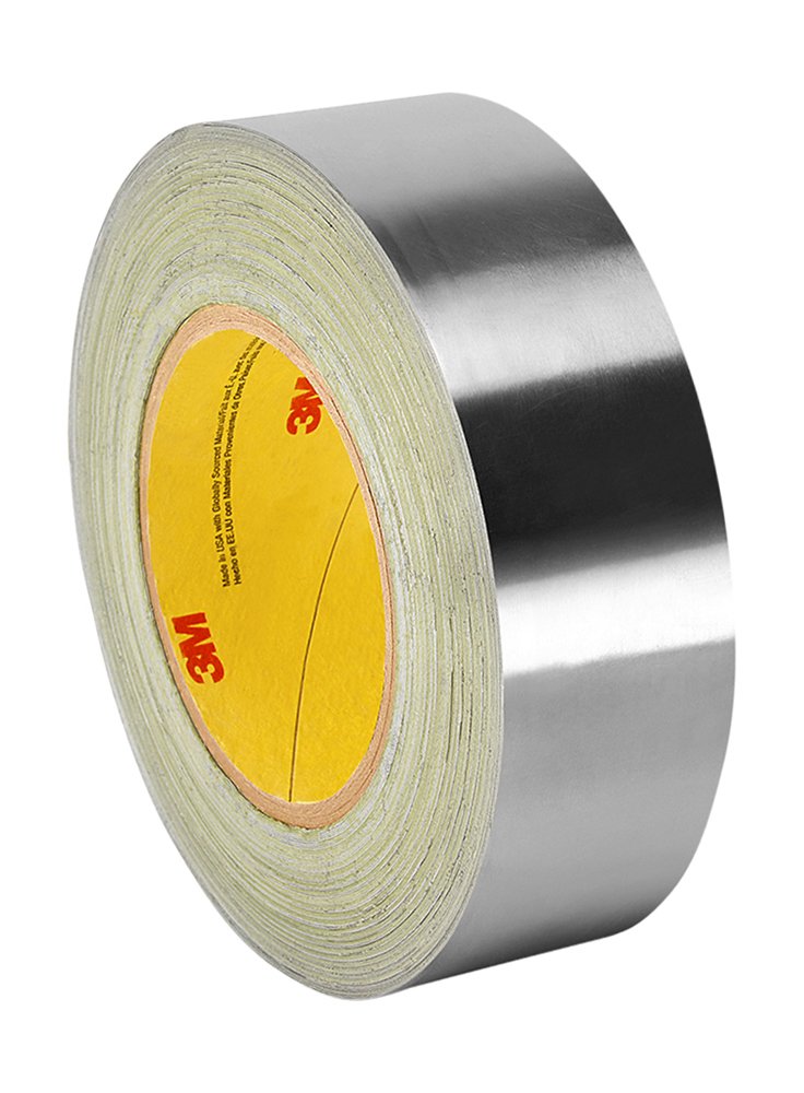 3M 3311 Aluminum Foil Tape, Vapor Resistant, Rubber Adhesive, Suitable for HVAC/Air Duct/Patch Work, Silver, 1 in x 50 yds, 1 Roll 1 Inches 50 Yards