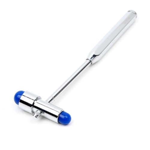 DECHOUS Double-Headed Reflex Hammer with Needle and Brush - Ergonomic Reflex Hammer in Blue for Precise Reflex Examinations and Applications - Ideal for Doctors and