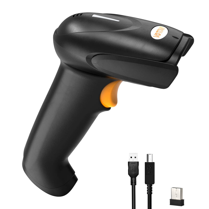 VOTTAN QR 2D Barcode Scanner, Bluetooth & 2.4G Wireless & USB Wired Connect iPad Phone Tablet PC POS, UPC EAN 1D PDF417 Data Matrix 2D Handheld Barcode Scanner