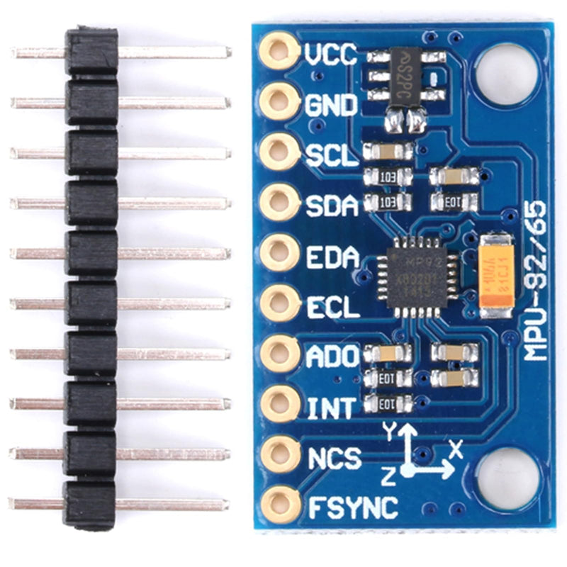 [Australia - AusPower] - MPU9250 9-Axis 16-Bit Sensor Module with Gyroscope, Accelerometer, Magnetometer for Attitude Detection, IIC/SPI Interface 