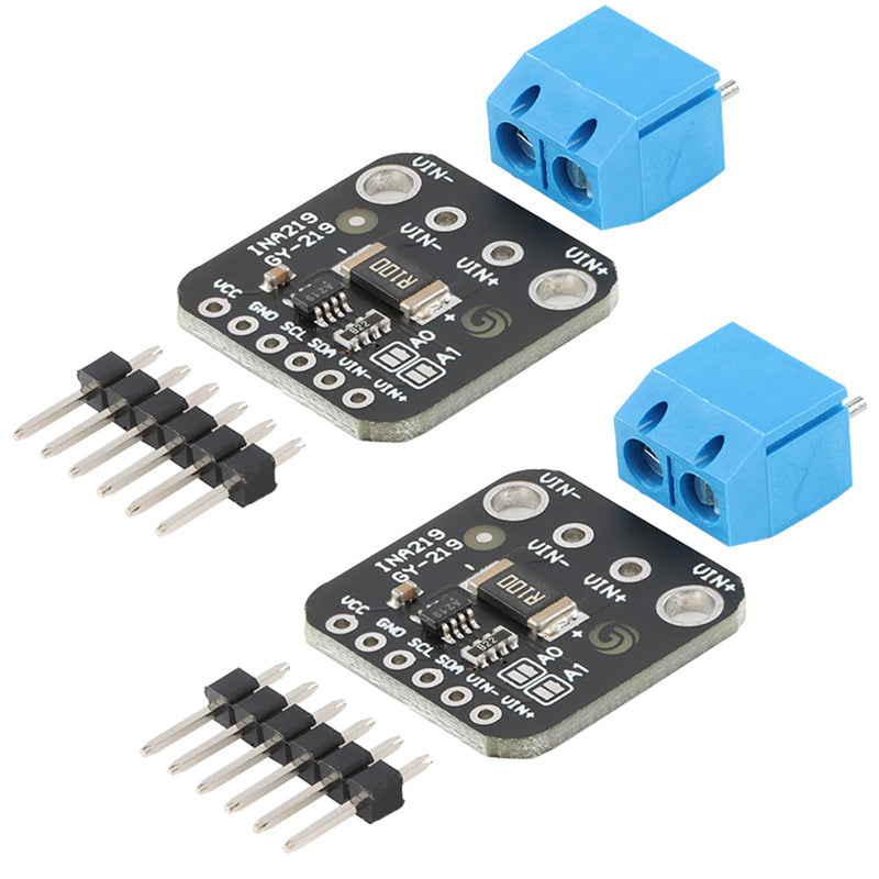 [Australia - AusPower] - 2pcs INA219 I2C High Precision Bi-Directional DC Current Sensor Module for Zero Drift and Power Monitoring 