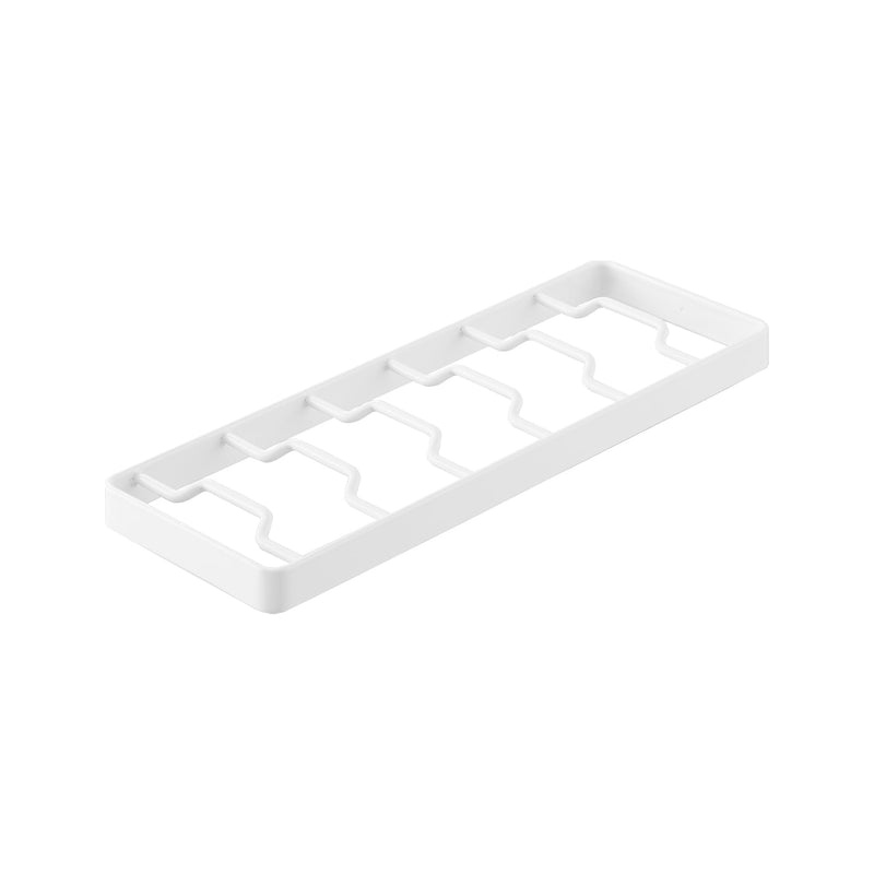 Yamazaki 1373 Tower Bowl Storage L, White, Steel, Minimalist 32 x 11 x 2.5 cm (L x W x H) | Steel, with non-slip silicone feet, organizer for shelves and drawers, 11 x 32 x 2.5 cm, Japanese design