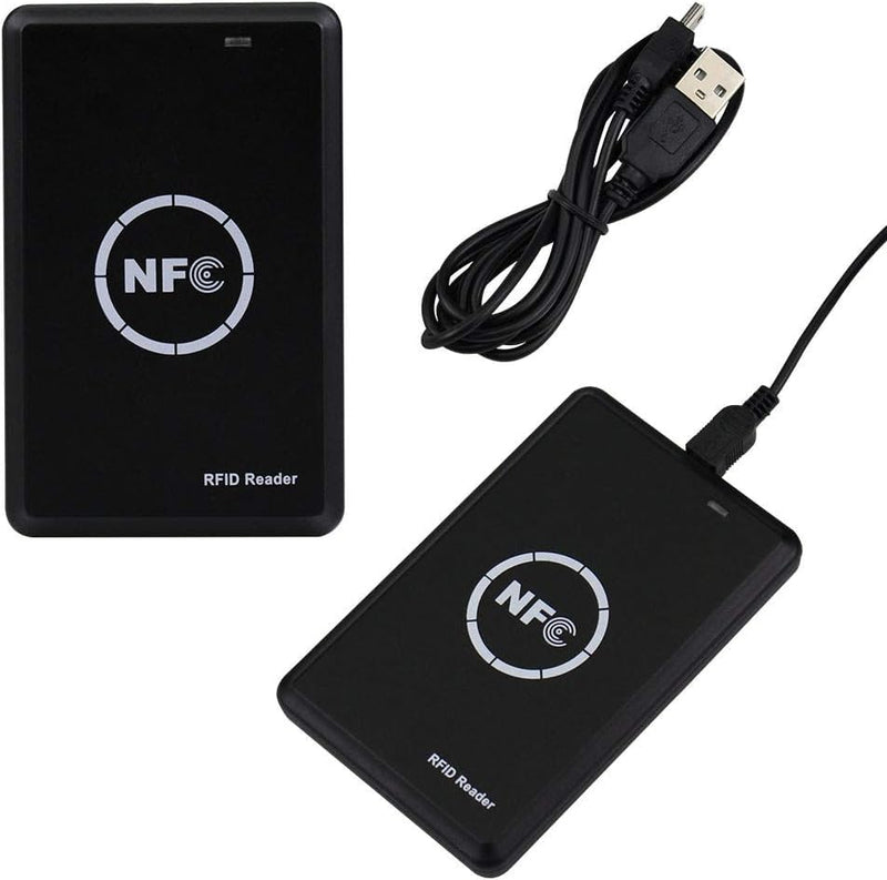 [Australia - AusPower] - RFID NFC Reader Writer,Handheld 125khz 13.56Khz Key fob Smart Reader Writer,Copier,ICID Dual Band Usage,LED Light Prompt and USB Full Speed Interface 