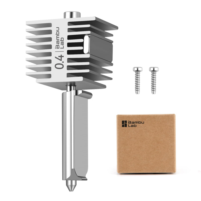 Bamboo Lab Original A1 Mini,A1 Stainless Steel Hotend Kit with 0.4mm Harden Steel Nozzle, All Metal Extruder Hot End, Heating Block Replacement A1 hotend 0.4mm stainless