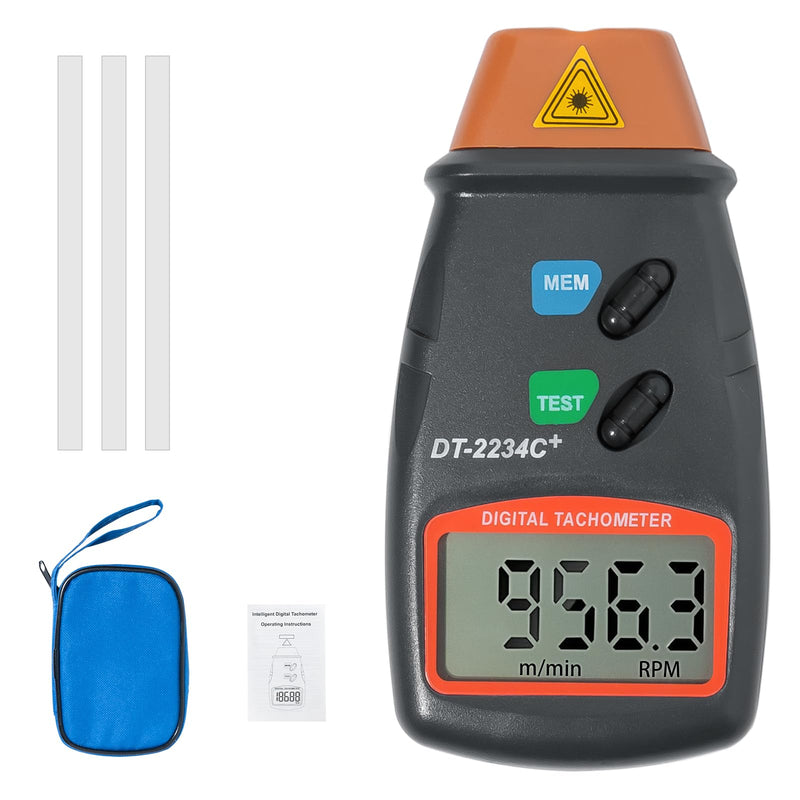 [Australia - AusPower] - Portable Digital Laser Tachometer with Wide Measuring Range, 5-Digit Display Non Contact Tachometer for Motor Maintenance or Model Cars 