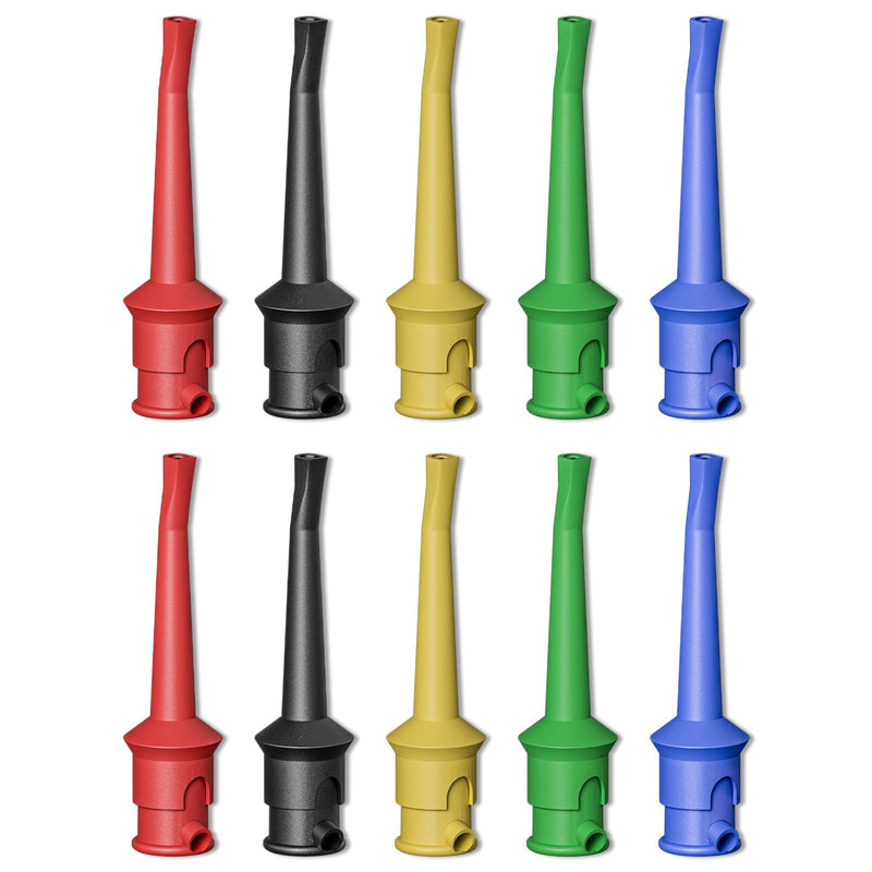 [Australia - AusPower] - Goupchn 10PCS Multimeter Test Hook Clips SMD IC Cable Welding Test Clip for DIY Electronic Components Testing Five Colors 