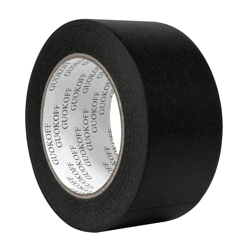 Black Masking Tape, 2 Inch x 55 Yards x 1 Rolls, Black Painters Tape, General Purpose Painting Adhesive Tape for Arts DIY Crafts Labeling