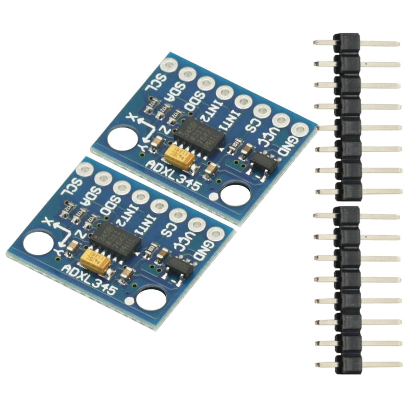 [Australia - AusPower] - 2Pcs ADXL345 Accelerometer Sensor 3-Axis Digital Gravity Sensor Acceleration Module IIC/SPI Transmission for arduino Nano 
