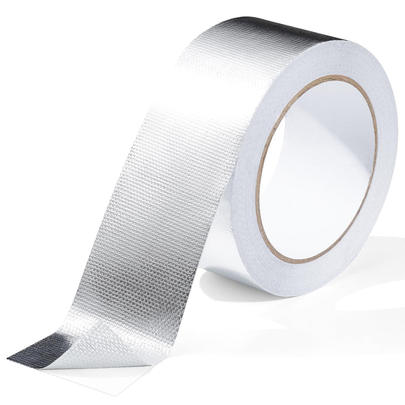 [Australia - AusPower] - Aluminum Foil Tape, Silver Self-Adhesive Heat Shield ReflectiveTape, Fiberglass Heat Shielding Foil Tape for Hose and Auto Use (2in*66ft) 2in*66ft 