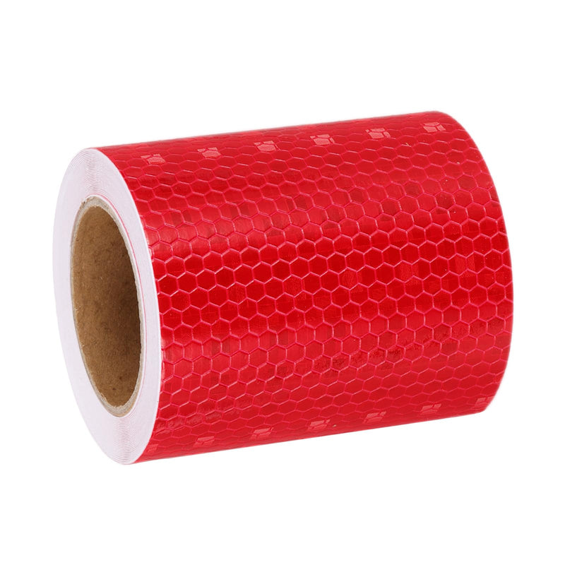 MECCANIXITY Reflective Tape, 3 Inch x 16 ft Self-Adhesive Trailer Reflector Tape Waterproof Warning Safety Sticker High Visibility Night Reflectors for Bikes Cars, Red 3 Inch x 16 Feet