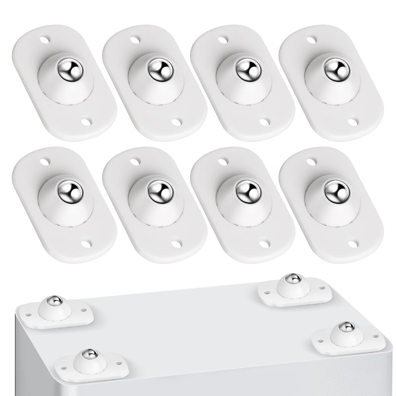 [Australia - AusPower] - 8PCS Self Adhesive Caster Wheels, Appliance Slider, 360° Rotating Mini Universal Appliance Rollers for Kitchen, Air Fryers, Coffee Makers, Trash Can, Storage Boxes and Small Furniture 