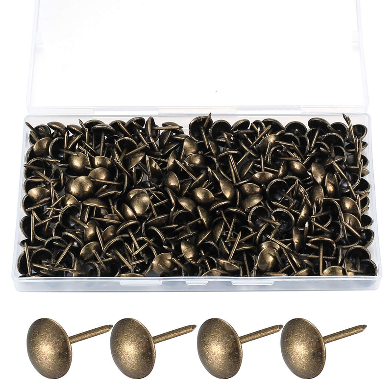 [Australia - AusPower] - 320 Pcs Upholstery Tacks for Furniture Tacks, Upholstery Nails Decorative Tacks for Wall Upholstery Pins, Antique Brass Tacks Pins-11x17 mm 