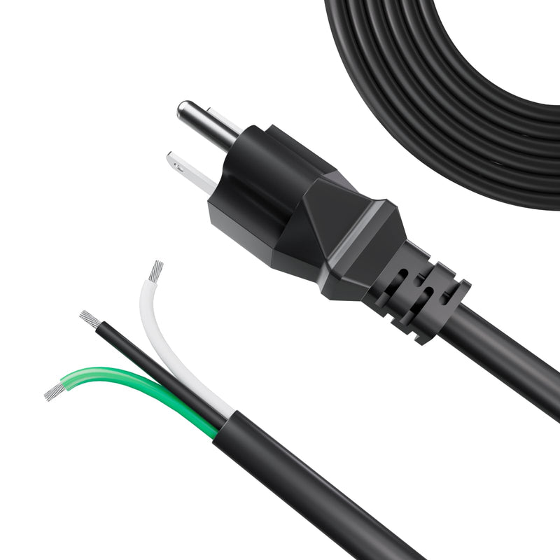 9.8ft 12 Gauge 3 Prong Heavy Duty Replacement Power Supply Cord Cable 110V 115V 120V Pigtail, for Power Tools, Appliances, 12 AWG 3 Conductor Wire Cable Black Black 9.8 feet