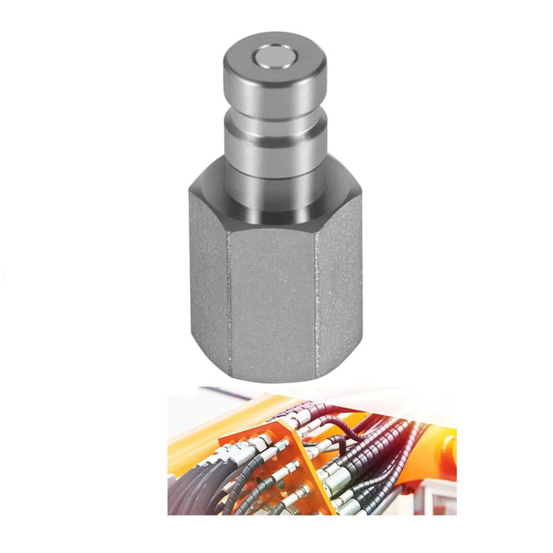[Australia - AusPower] - PD342 Test Port and Diagnostic Equipment Quick Nipple with Female Pipe Thread, Fits for PD Series Couplers, 1/8" Body Size, 1/4"-18 NPTF Thread Size, 1.63" Length 
