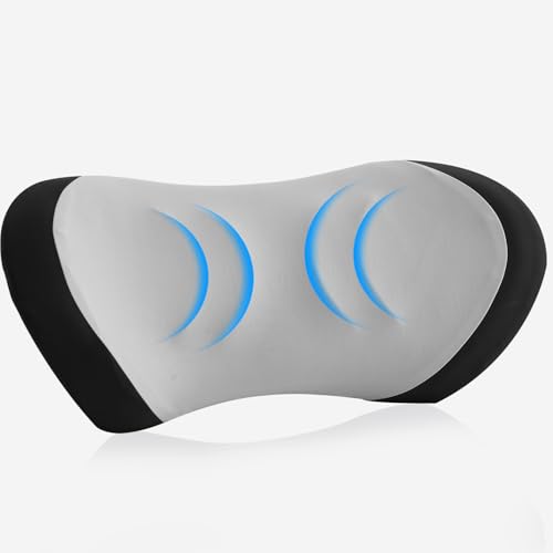 Lumbar Support Pillow for Office Chair - Lumbar Pillow for Car - Ergonomic Lumbar Support Pillow for Car Back Support Cushion Black With Gray Accents See main pic for strap option